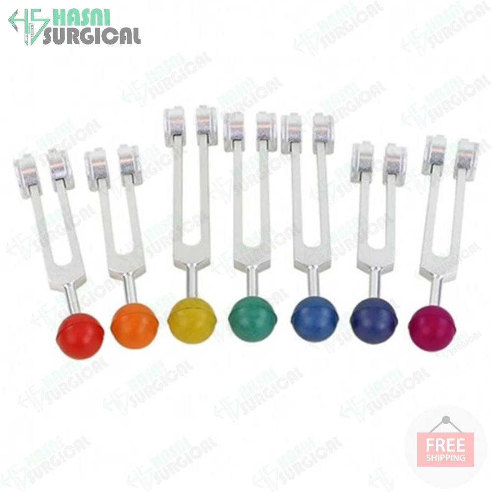 128c Medical Neurological Chakra Tuning Fork Ball Set With Triangle