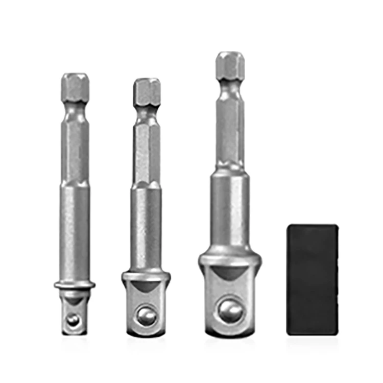 Impact Grade Socket Adapter Set 3pcs Drill Bit Adapter With Bit Holder