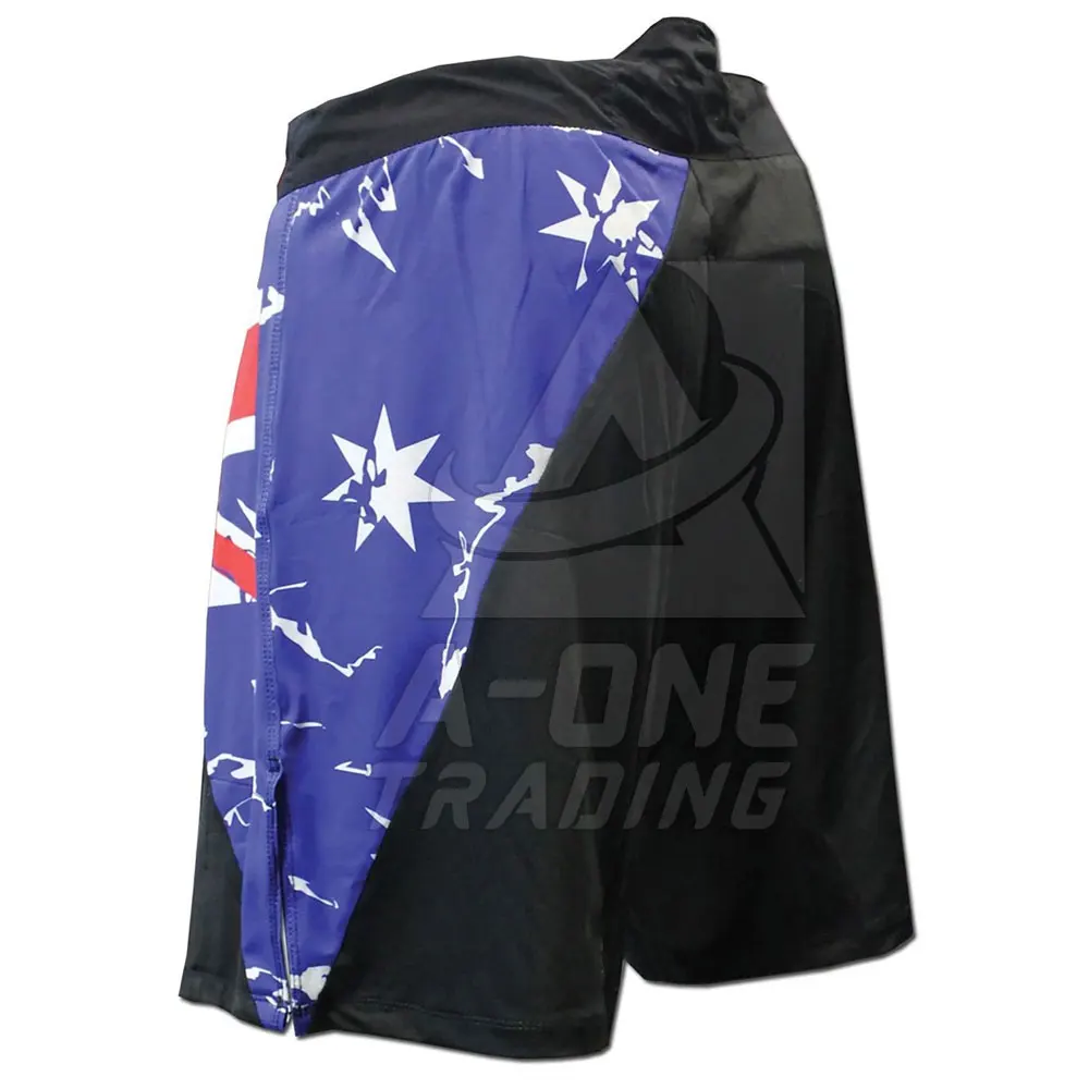 Soodie&Zuzu's Mens Shorts MMA Boxing Cage Fight Mixed Martial Arts Men's Shorts Elastic Waist Boxer Shorts Men Sports Running Athletic Gym Shorts Men (S, Black - View #6