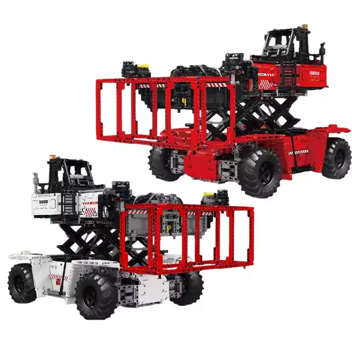 Mould King 17029 Technical Engineering RC Container Truck With Scissor Fork Lift Model Truck Building Block Kids Educational Toy