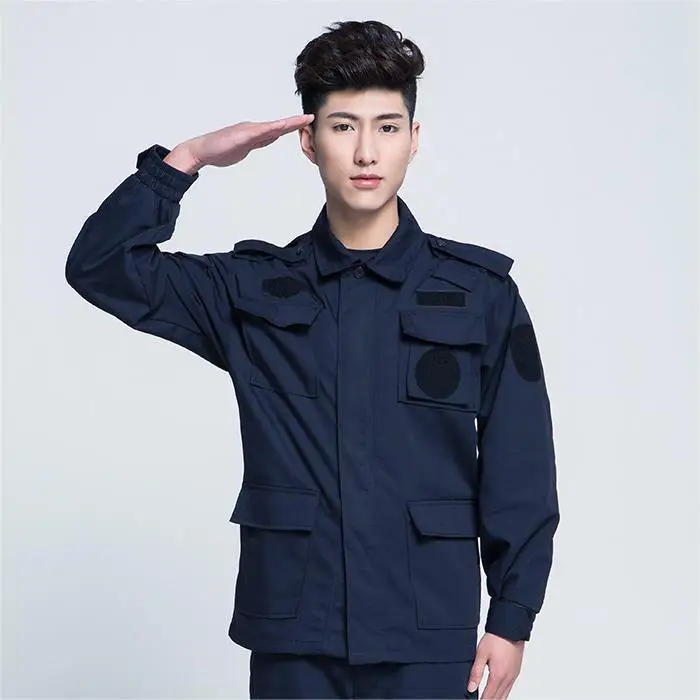 Cheap Price Security Guard Uniform Black Guardia Seguridad Uniforme Uniform With Badge Hat Epaulet