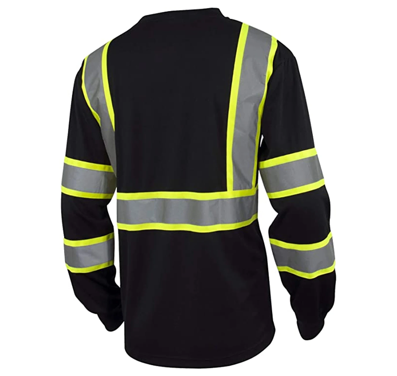 Reflective Stripes Hi Vis Workwear Construction Hi Vis Safety Work T Shirt Long Sleeve Reflective High Visibility Shirt