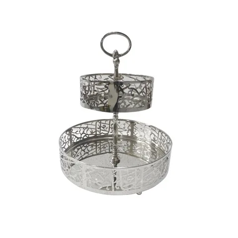 Rectangle Metal Cake Stand with Elegant Wire Design for Hotel & Bakery Cup Cake Serving Wholesale with OPP Bag Packaging