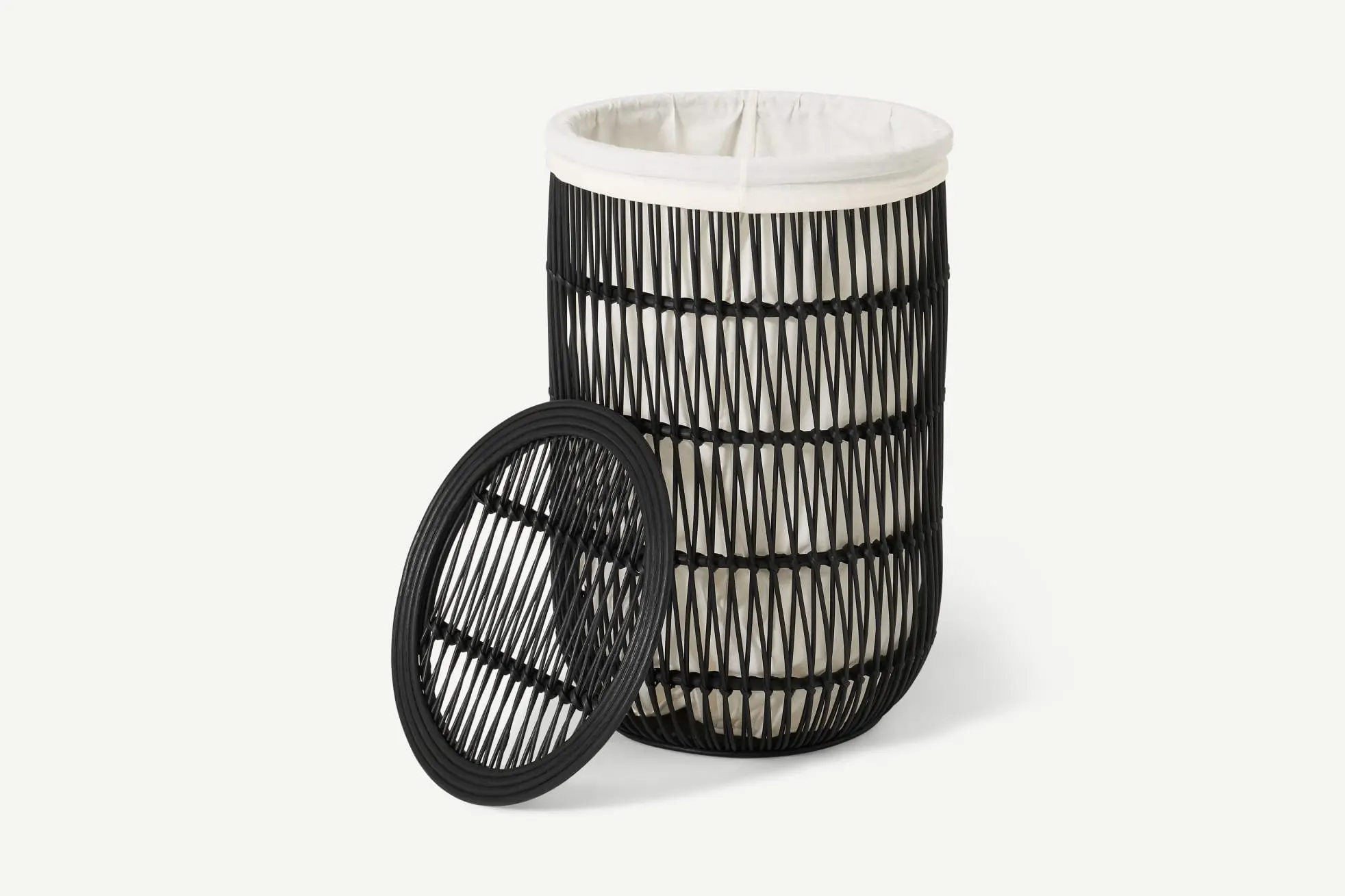 White Rattan Laundry Basket Hampers With Lid Cheapest Price Two