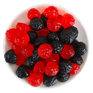 Red and Black Raspberry Liquid Candy Gallon Size Soft Fruit Flavor QQ Sugar Delicious and Refreshing