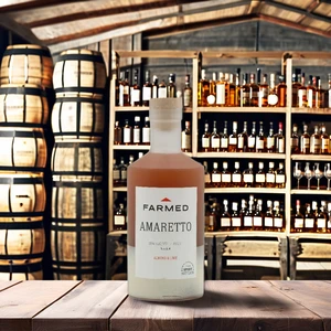 Farmed Artisanal 50cl Distillery Gourmet Amaretto Bottle Organic Belgium Almond Liquor White Label Coffee Liqueur Glass Alcohol