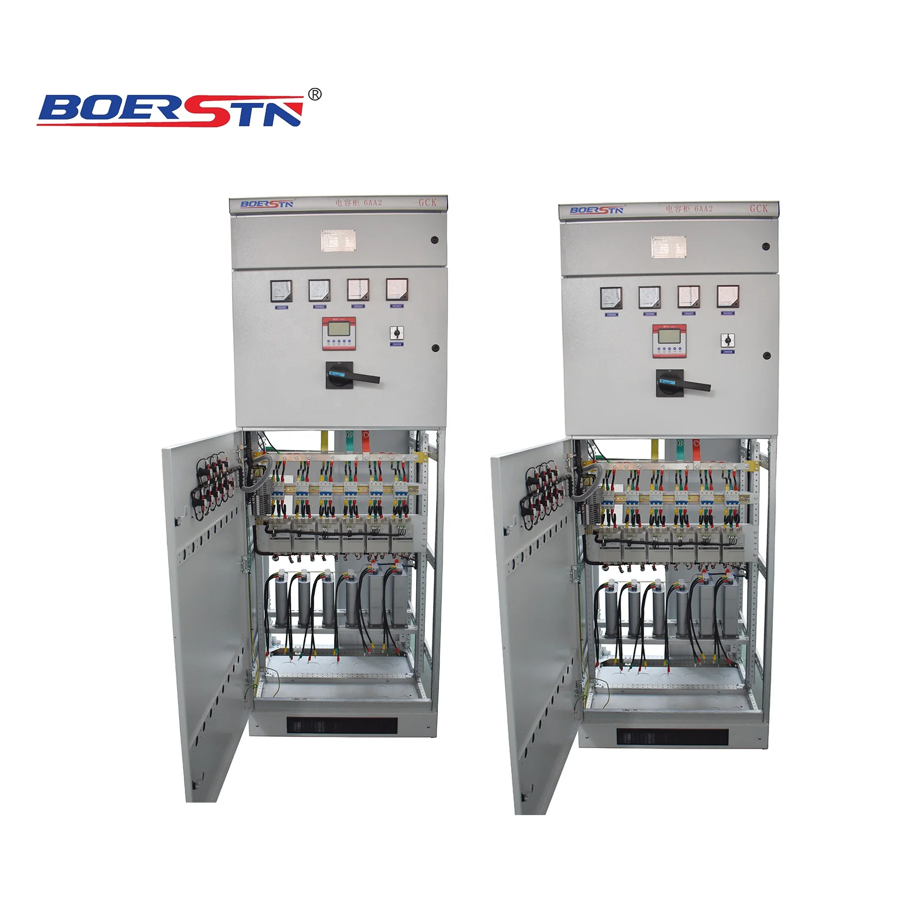 600KVAR Power Factor Compensator Panel Filtered Automatic Power Factor Correction APFC Unit Steel Distribution Box 12V AC