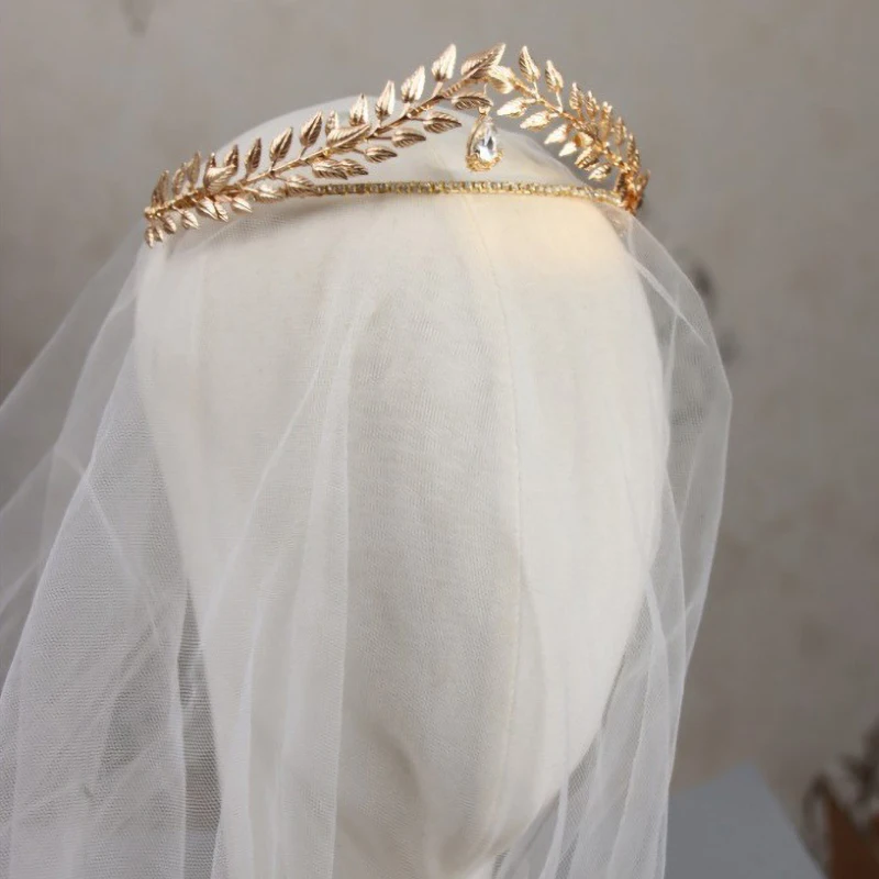Haarband Romeinse godin goud dames bruid lauwerkrans haaraccessoires