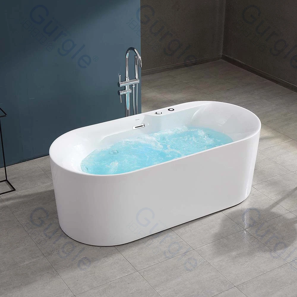 New Design Indoor Spa Tub 1 Person 12 Water Jet Tub Acrylic Whirlpool Massage Freestanding Bathtub