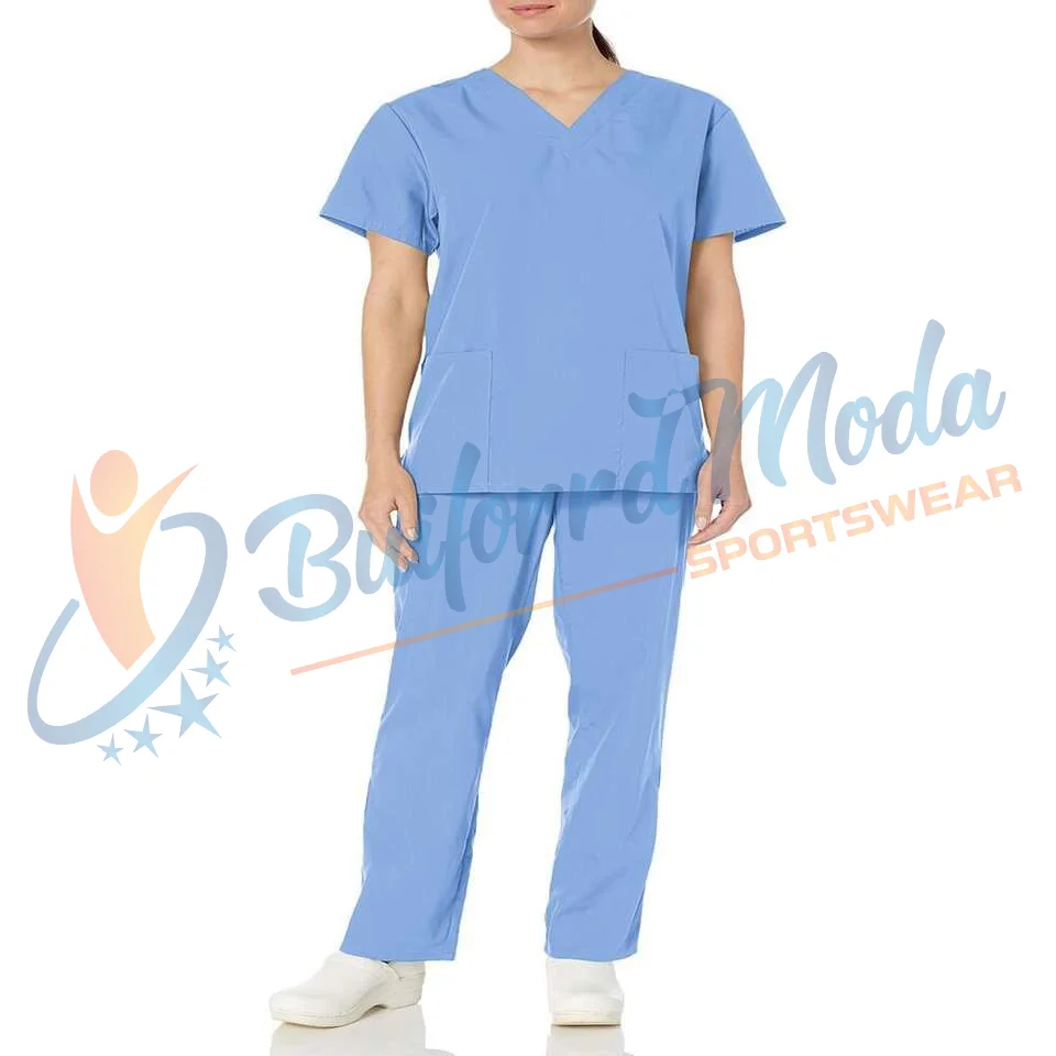 Custom Hospital Uniforms For Unisex Medical Anti Pilling Top And Scrub
