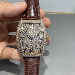 2026New Fashionable Business Trend High-quality Large Dial Men's Mechanical Watch Retro Diamond-set Automatic Luxury Brand Watch