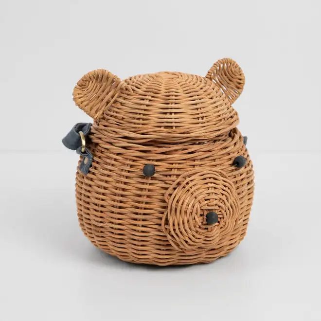 Source Hot Sale Cute magical heart-shaped basket Rattan Bag Handicraft Kid  Toys Wicker Kids Bag Wholesale Supplier on m.