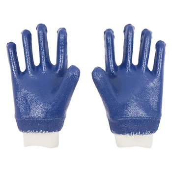 4121X Industrial Construction Oil Proof Water Proof Full Nitrile Coated Jersey Liner Safety Work Gloves