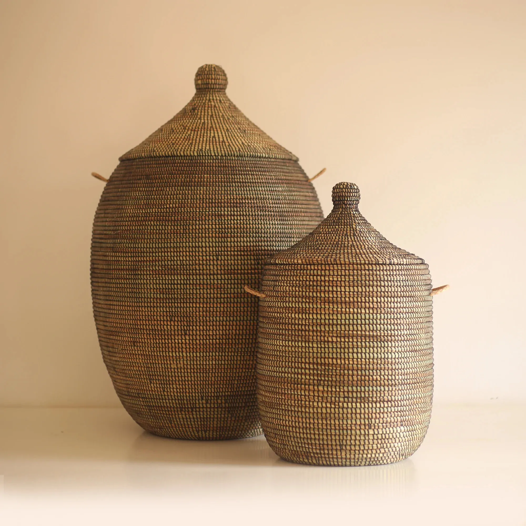 Large Sea Grass Straw Laundry Basket Home Organizer Storage Bin Eco