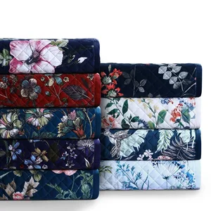 Factory Hot Sell Directly Velvet Printing Bedspread for Winter Season