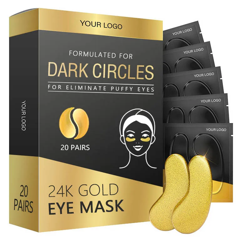 Oem Odm 24k Gold Eye Mask Dark Circle Hydrogel Eye Mask Removing
