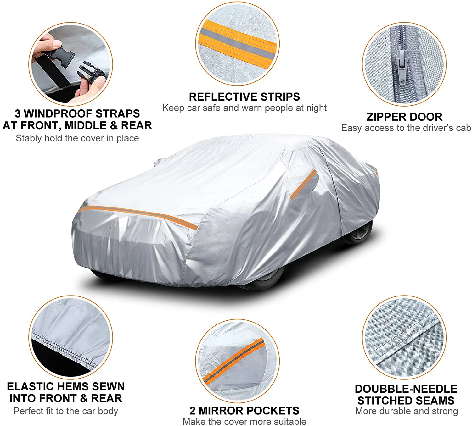 Hot Sale Waterproof Car Covers Uv Protection Universal Outdoor Full Car