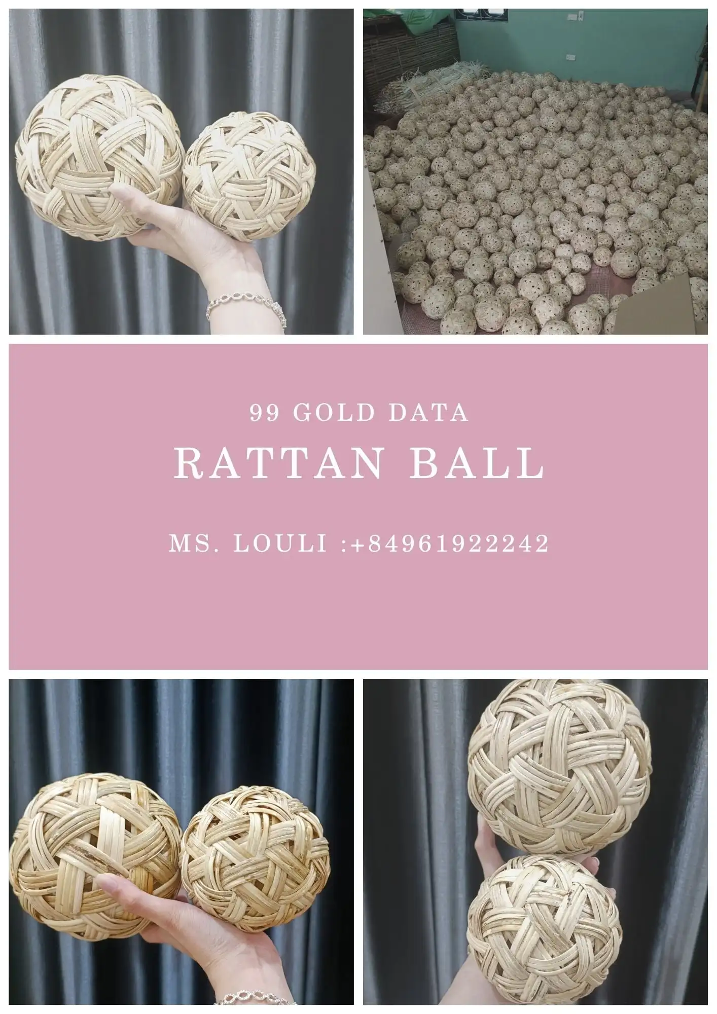 Rattan Ball Handcrafted Woven Rattan Ball For Takraw Sport Game Decor With Competitive Price In