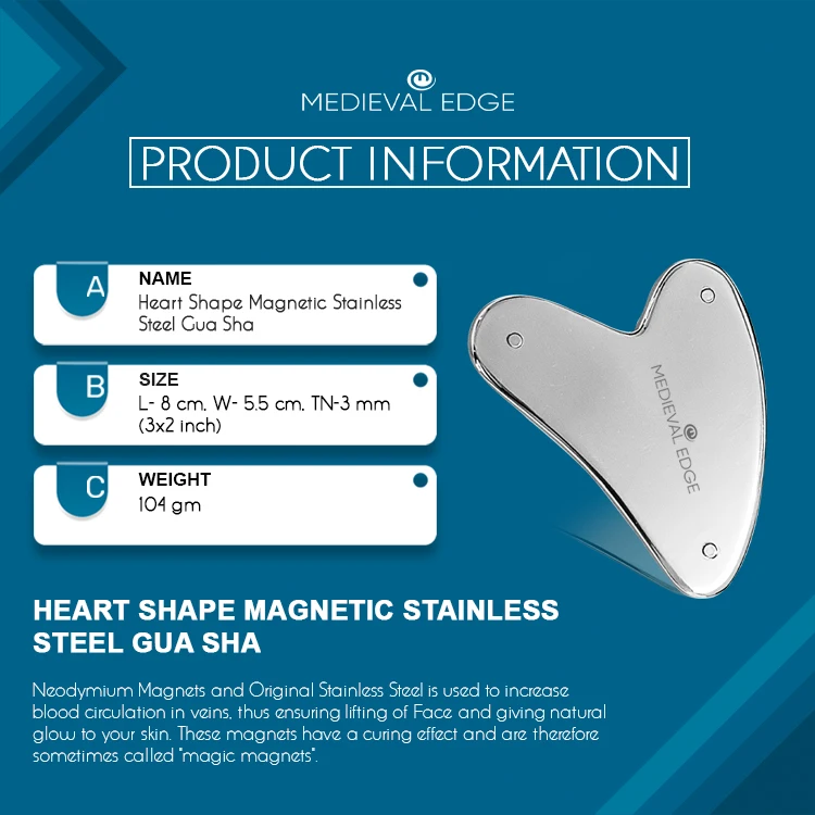 Stainless Steel Gua Sha Face Massage Pain Relief Massage Therapy