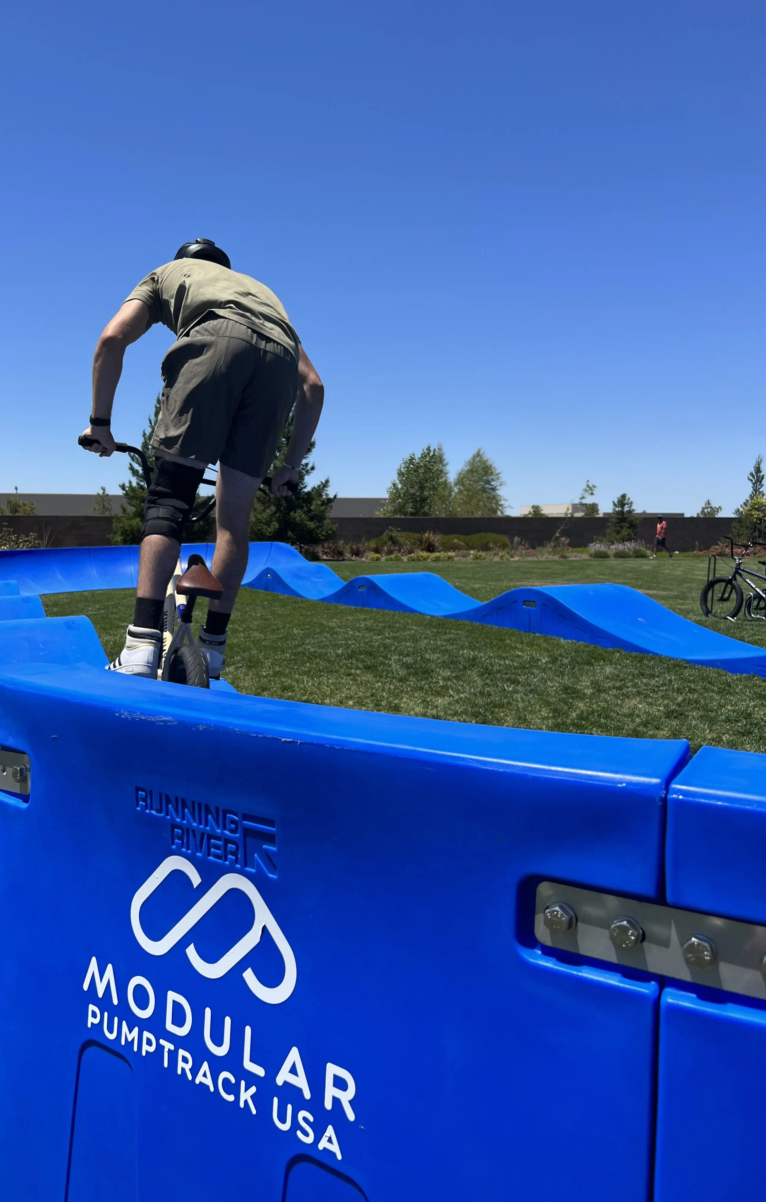 Running river cheap pump track