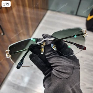 Green Shades Hip Hop Rapper Style Fashion Sunglasses Classic Design Pass Diamond Tester Cut VVS Moissanite Glass Anti-Reflective