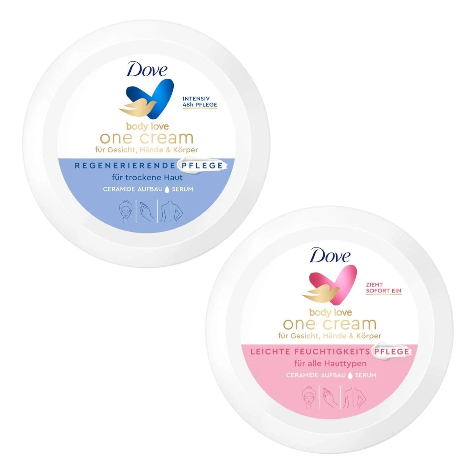 Dove Face,Hand & Body Cream One Light Moisturizing Care For All Skin