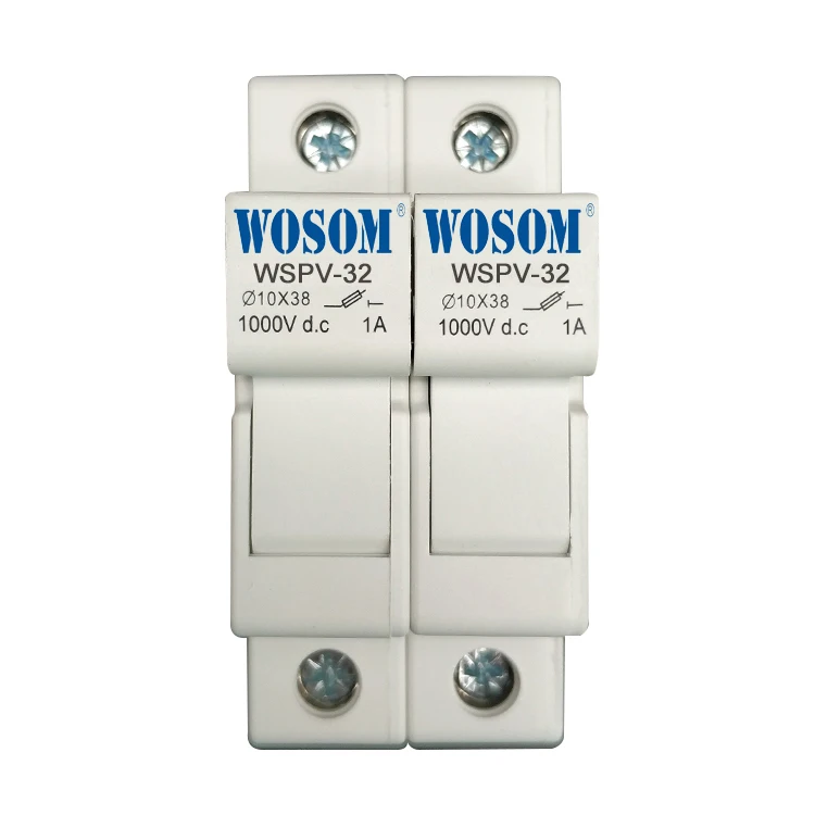 Wosom WS18-32 Солнечный Din Rail PV держатель предохранителя с 1000V DC gPV 10x38 мм