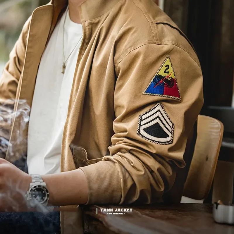 Men's Spring Fury Tanker Jacket Tactical Flight Bomber Combat Jackets Casual Outwear Coats Hombre Plus Size