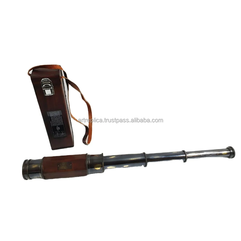Pirate Spyglass Brass Telescope Handheld Spy Glass Vintage Solid Brass Victorian Marine