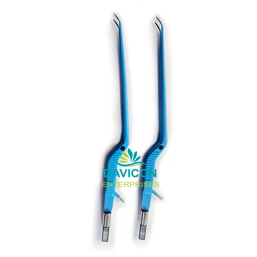 Electrosurgical Forceps Angled Down With Suction 24cm Davicon