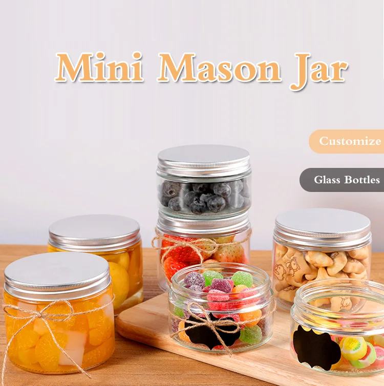 Mini Mason Jar Wide Mouth Canning Jar With Lid And Gasket For Jelly Jam ...