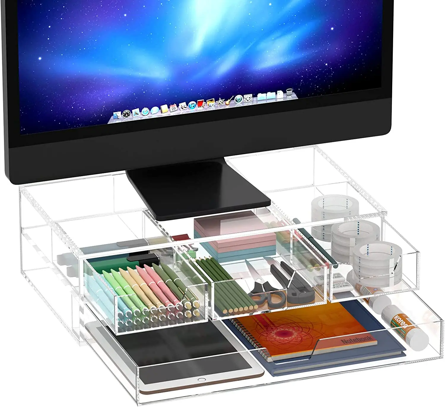 Factory Clear Acrylic Adjustable Computer Stand Foldable Laptop Riser