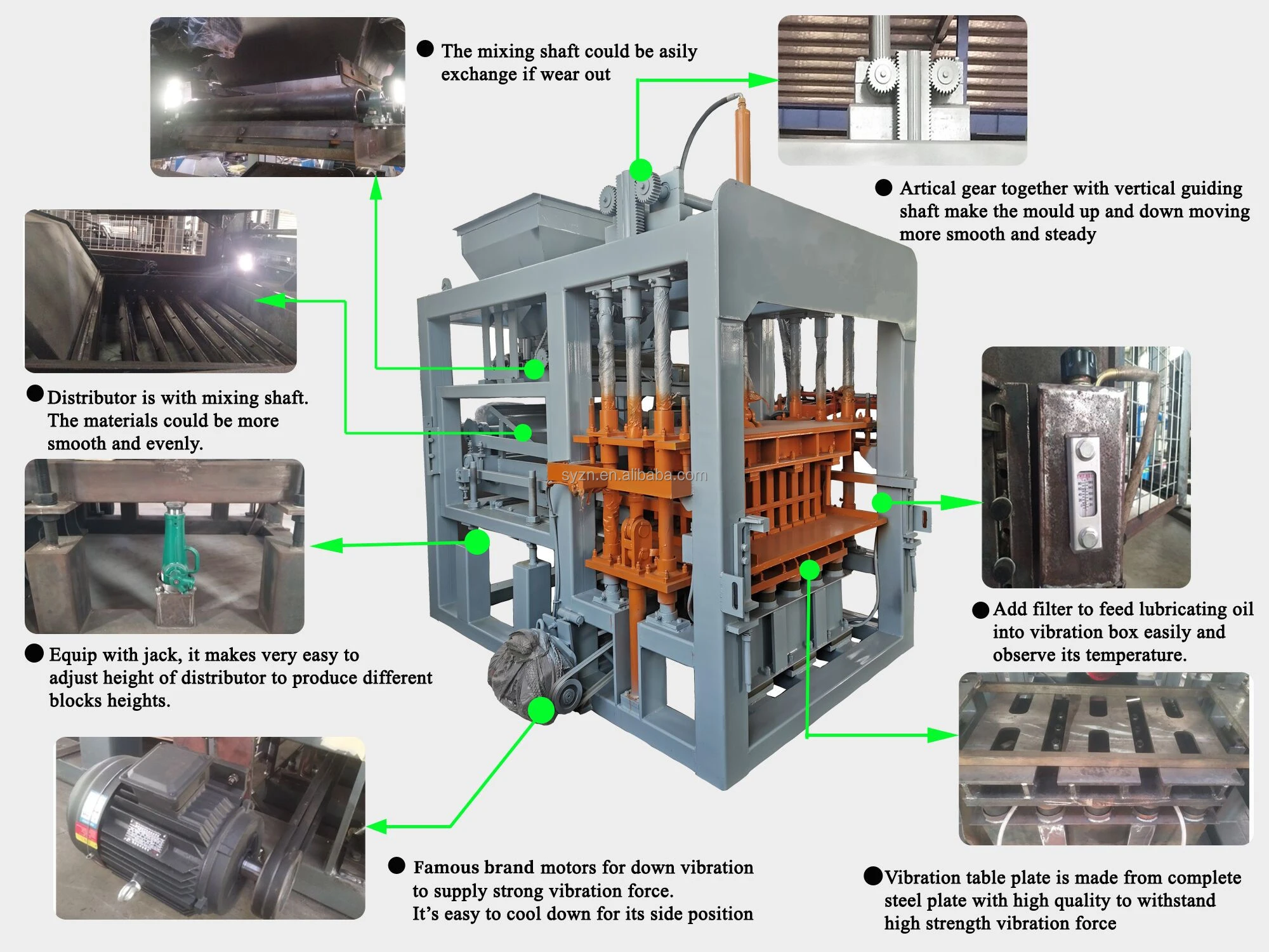 Qt4-15 Fully Automatic Interlocking Brick Machine Hollow Concrete Brick ...