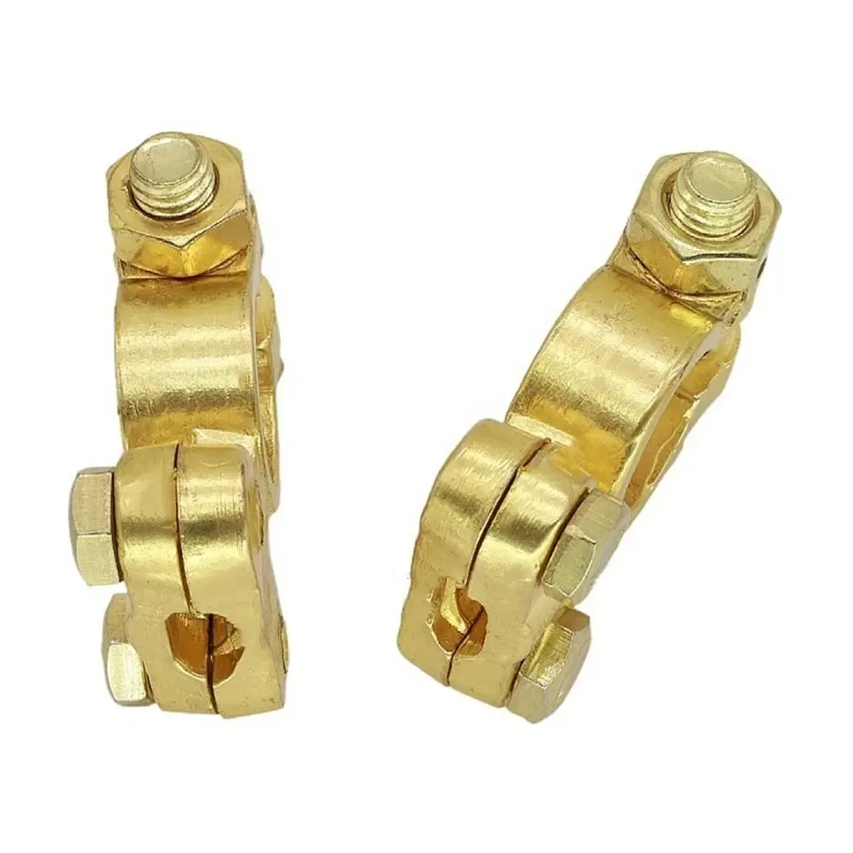 Battery Terminal Connector Heavy Duty Brass Battery Terminal Clamp For