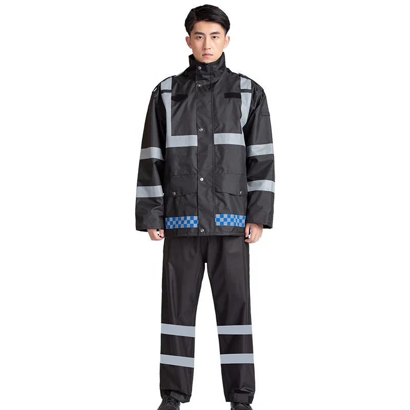 High Visibility Construction Clothes Overalls Raincoat Men's Waterproof