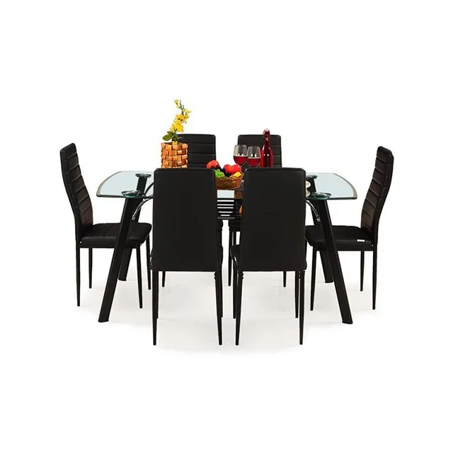 Baleno Glass Dining Table 6 Seater With Modern Design Buy New