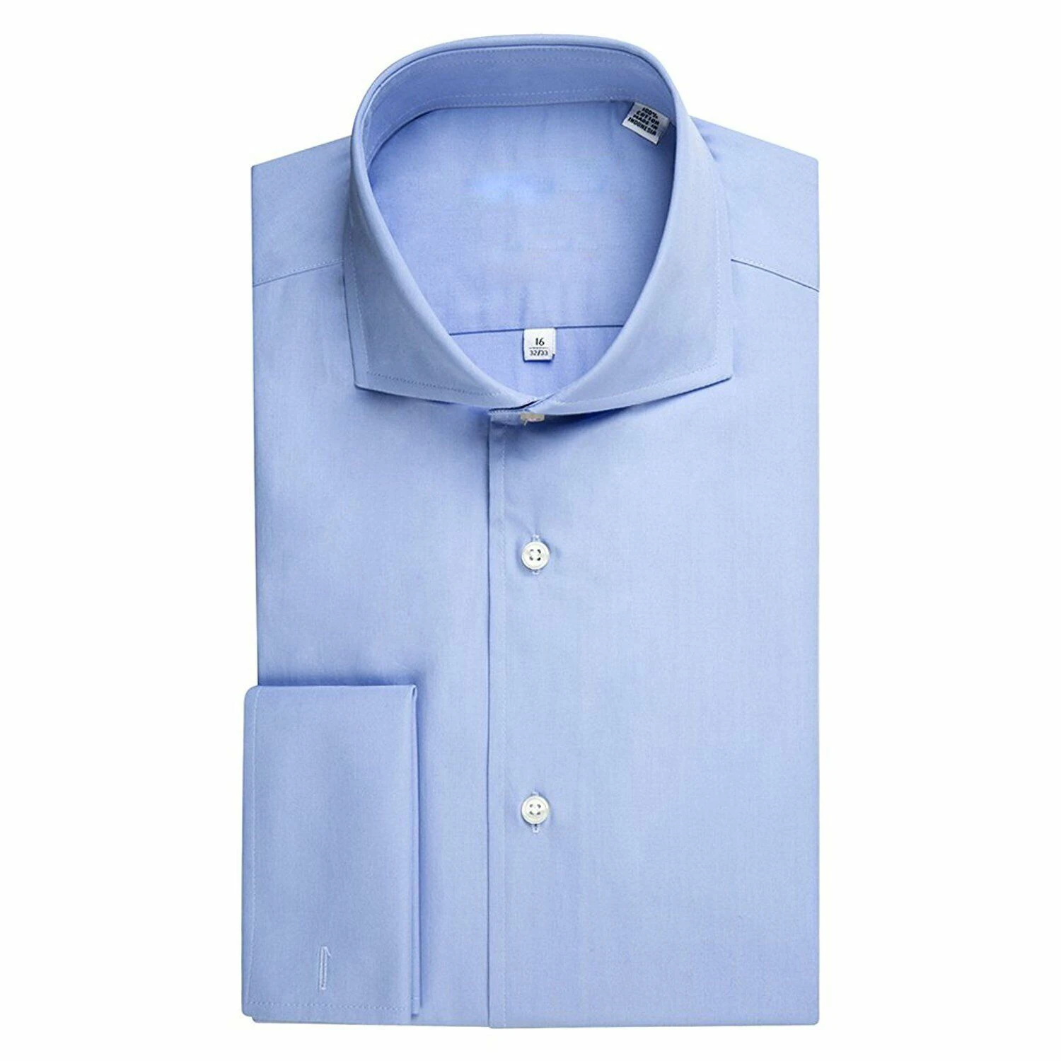 Custom Logo Men's Slim Fit Spread Collar French Cuff Cotton Solid Dress Shirt Buy Custom New