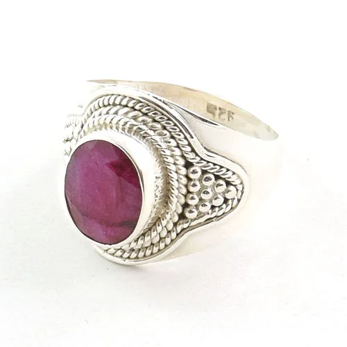 Bohemian Style 925 Sterling Silver Ring Birthstone Promise Stackable