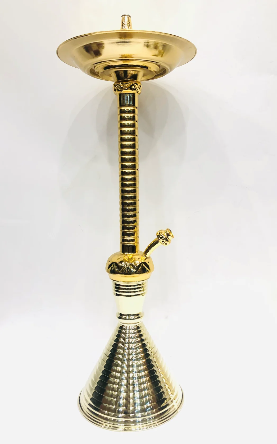 Best Quality Farida Luxury Egyptian Lacquer Gold Plated Stainless Steel Oval Hookah Chillers with Sheesha Design