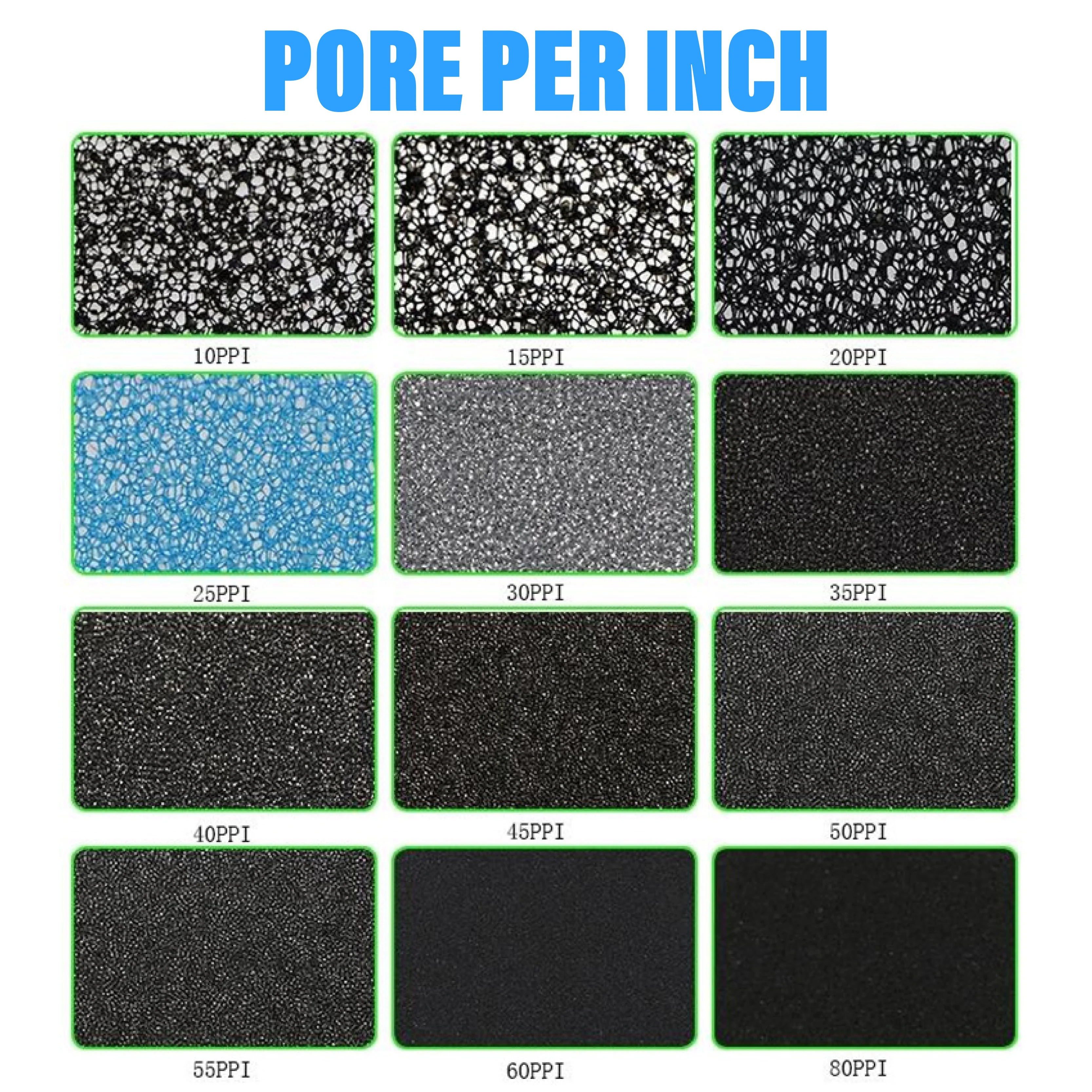 Open Cell Breathable Coarse Efficiency Filter Foam Landscaping/roof Gutter Water/rain Filter Leaves Resistance Filter Foam