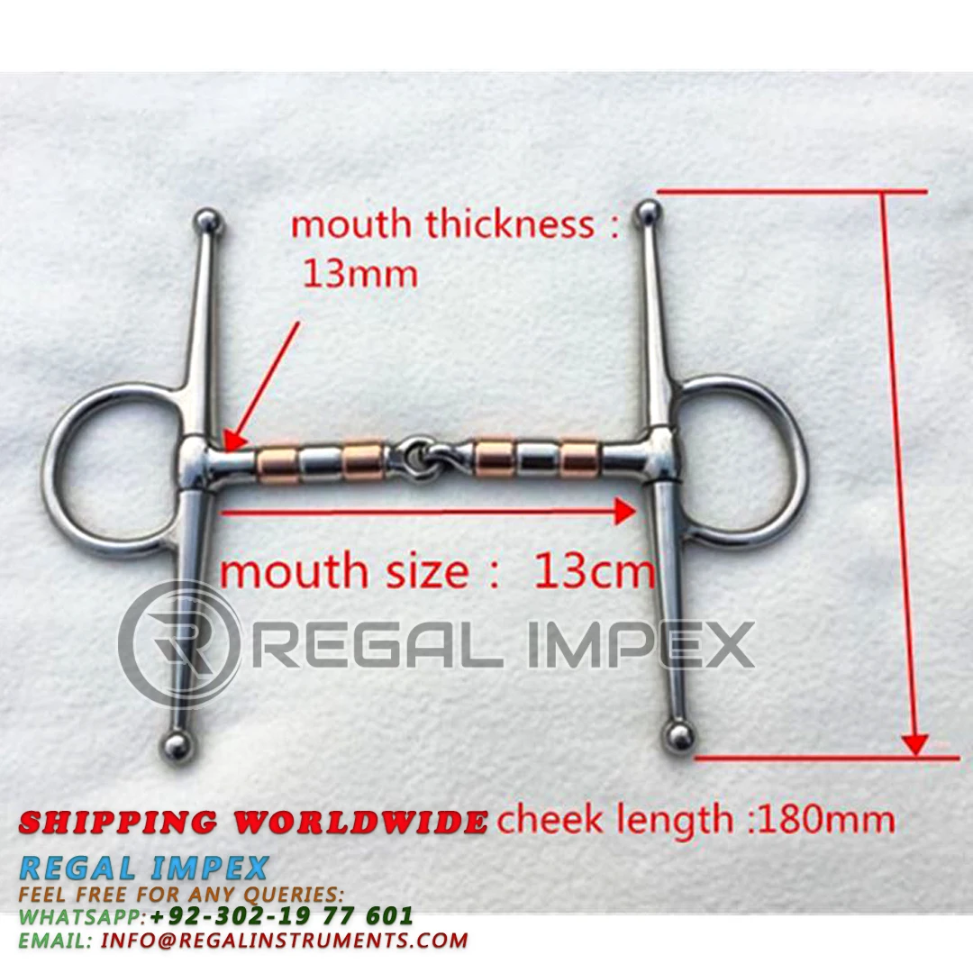 Equine Horse Bit Stainless Steel Horse Drill 13cm Copper Mouthpiece For