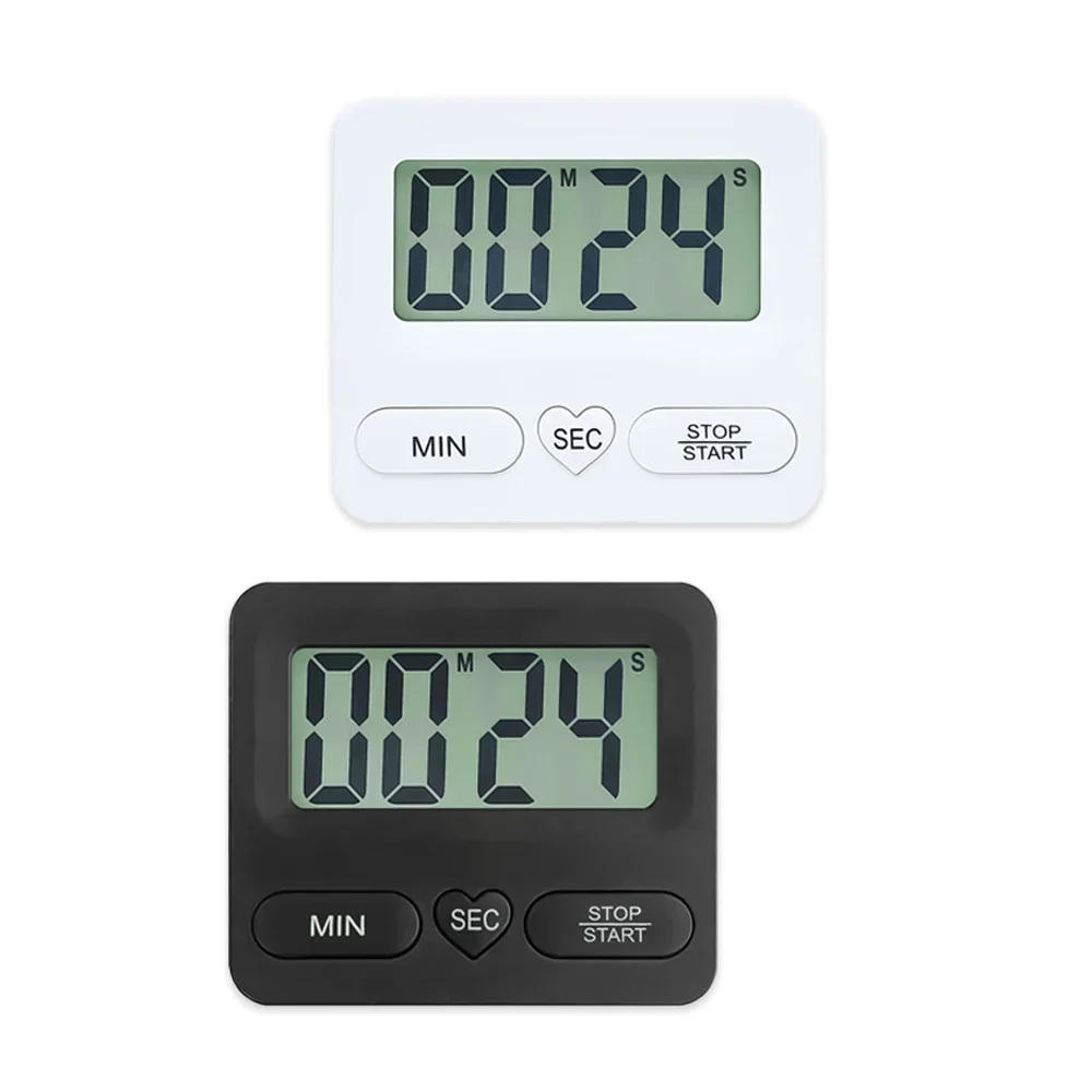 Korean Version Timer Magnetic Suction Simple Large Screen Digital Countdown Timer Baking Kitchen Timer