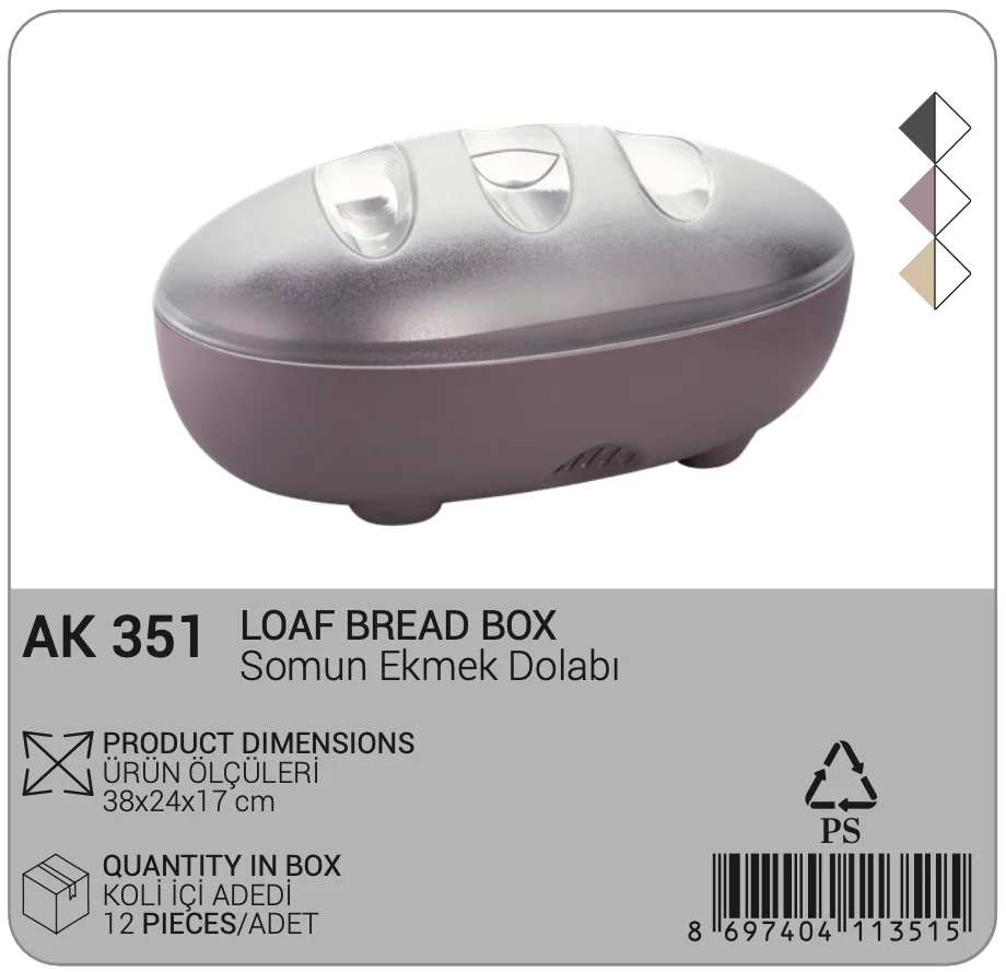 Large Bread Storage Container with Transparent Lid Air Vent for Fresh Bread Countertop Organizer Plastic Bread Box for Home