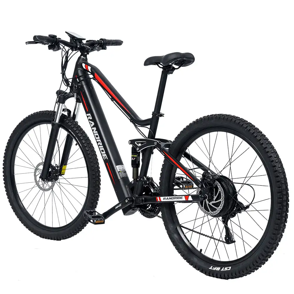 RANDRIDE YS90 Electric Mountain Bike 13.6A Battery with 500W/1000W Motor Full Suspension Aluminum Alloy Frame Max Speed 50KM/h