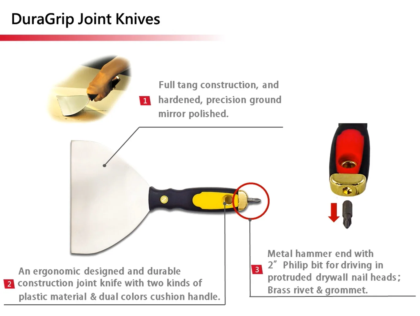 Duragrip Putty Knife W/bit Joint Knife Buy Putty Knife,Joint Knife