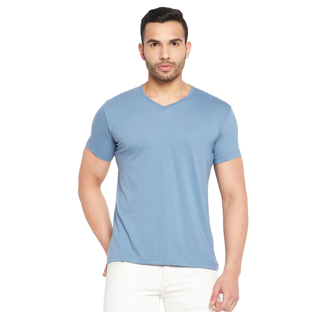 Plain Men Clothing Customized Top Design Short Sleeve Stretch Casual