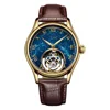 gold-blue-brown Leather