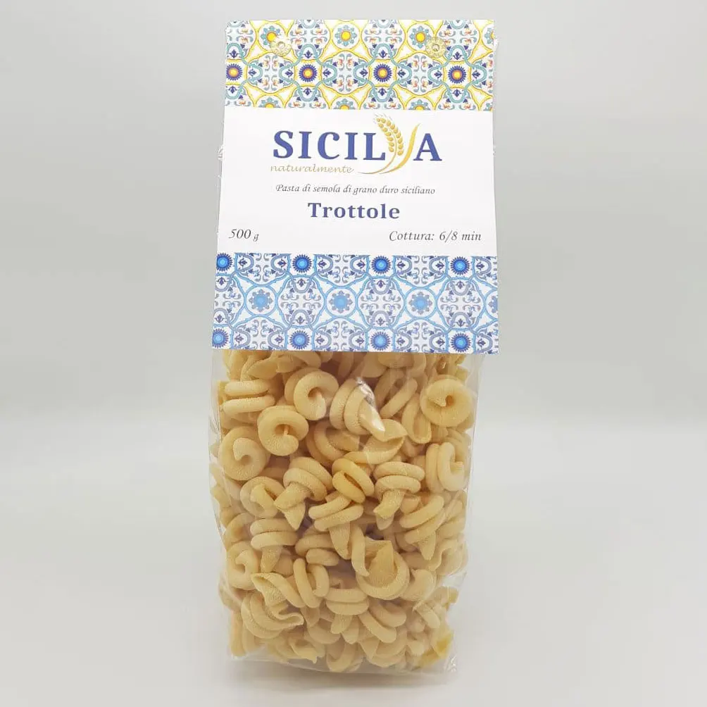 Made In Italy Pasta Sicilian Durum Wheat Grain Products 500 G Natural Composition Trottole