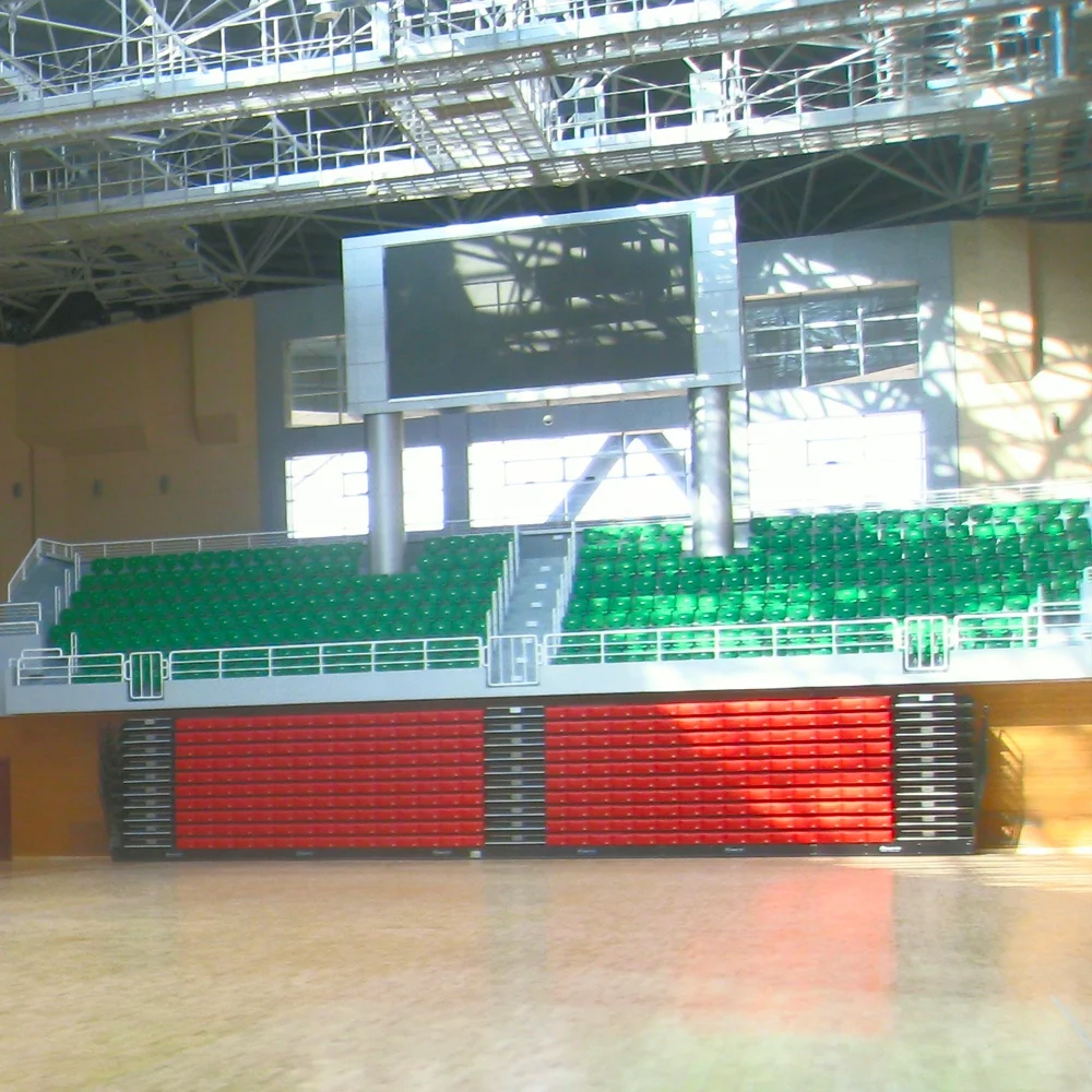 Avant Movable Telescopic Bleacher System Indoor Space Saving ...