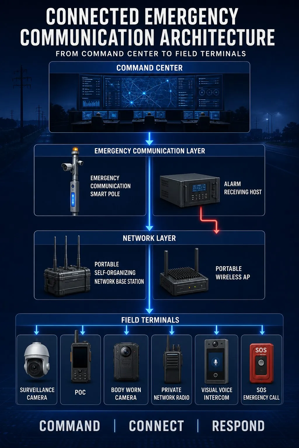 Connected Emergency Communication Architecture